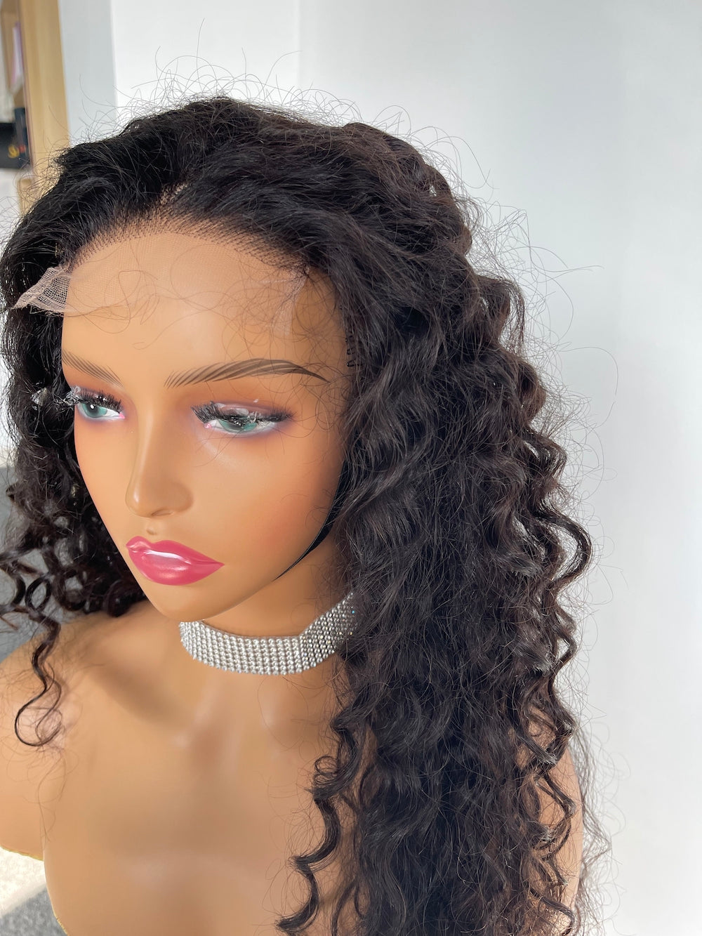 Mink Virgin Hair 4x4 5x5 HD Closure Wig - Italian Curly #1B