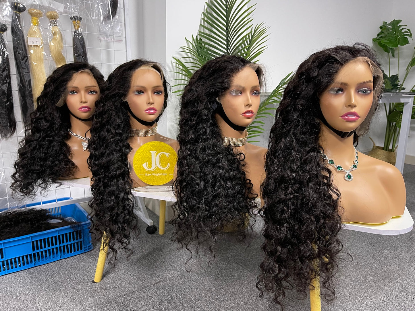 Burmese Virgin Hair 13x4 13x6 HD Full Frontal Wig - Loose Curly #1B