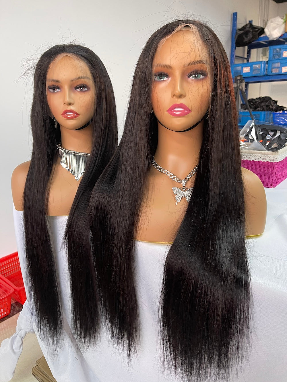 Burmese Virgin Hair 13x4 13x6 HD Full Frontal Wig - Straight #1B