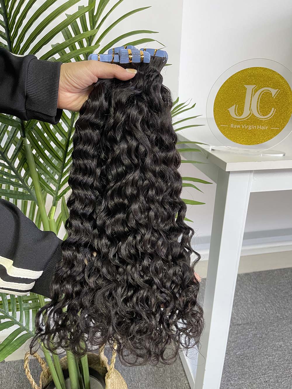 Water Wave Tape in Hair Extention #1B