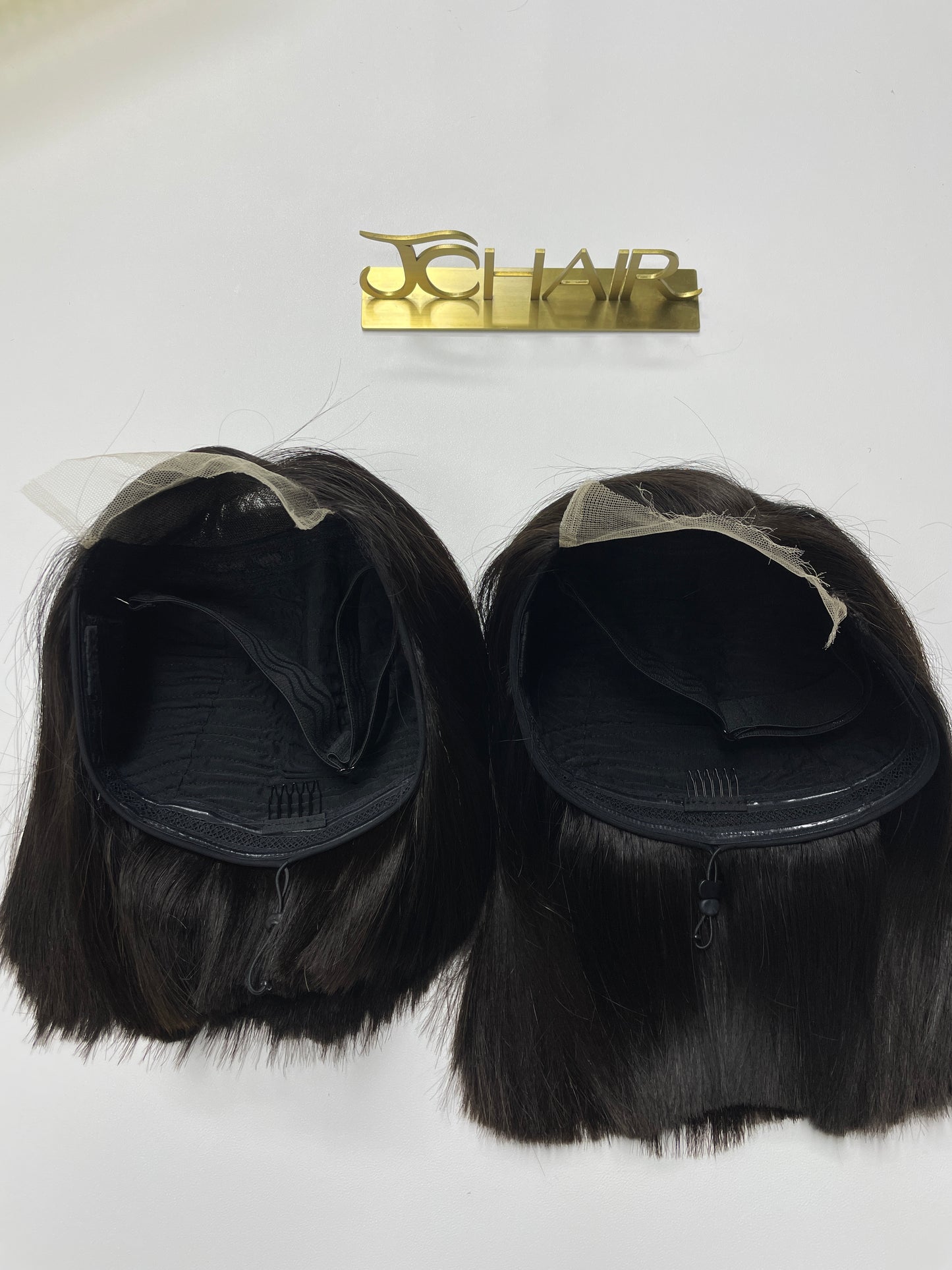 Raw Hair BONE STRAIGHT 5X5 Bob Wig #1B