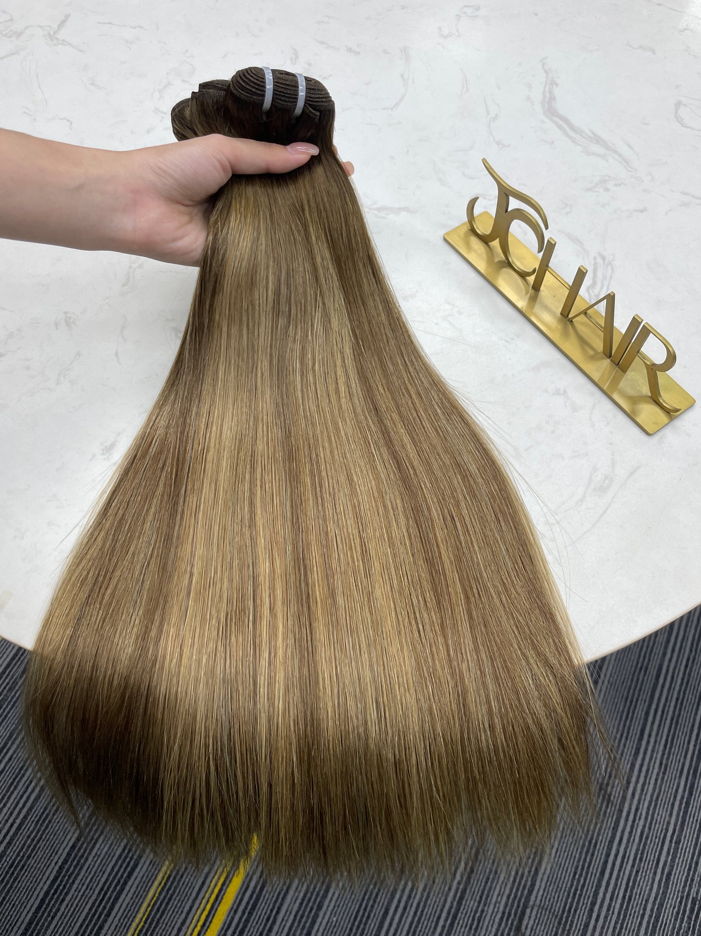 raw virgin balayage bundles #P4/27/4 straight