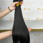 Indian Hair Flat-tip Extentions Straight #1B