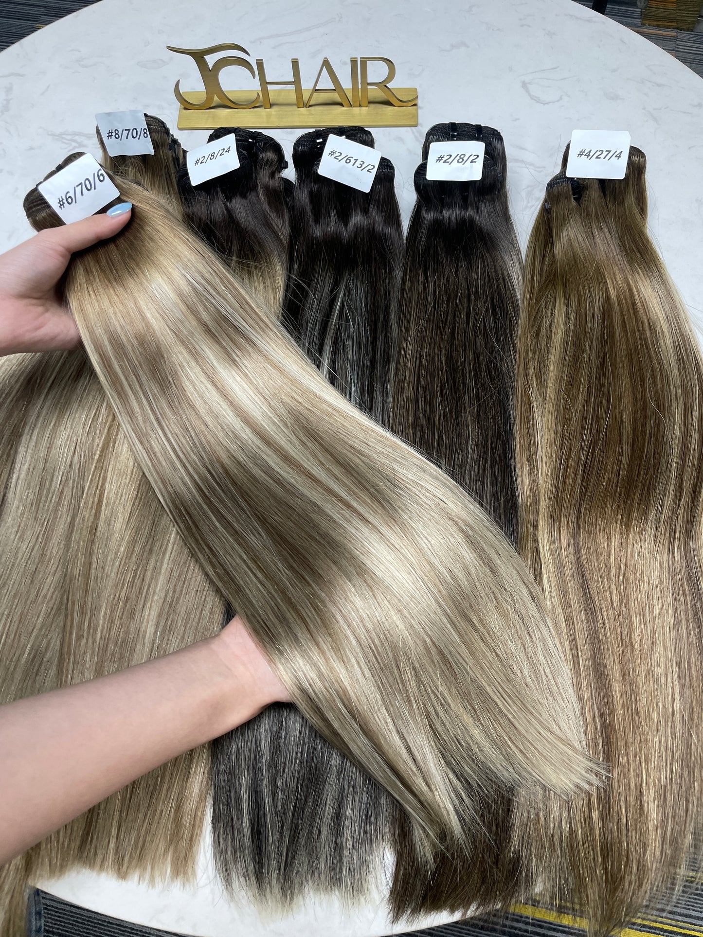 12A Balayage Highlight Hair Bundles and Clip ins #Straight