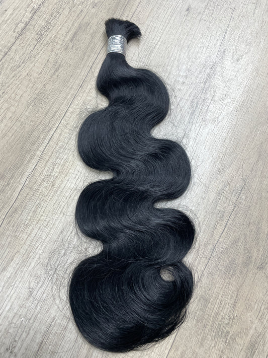 Bulk Hair Off the Track #1 jet black - body wave