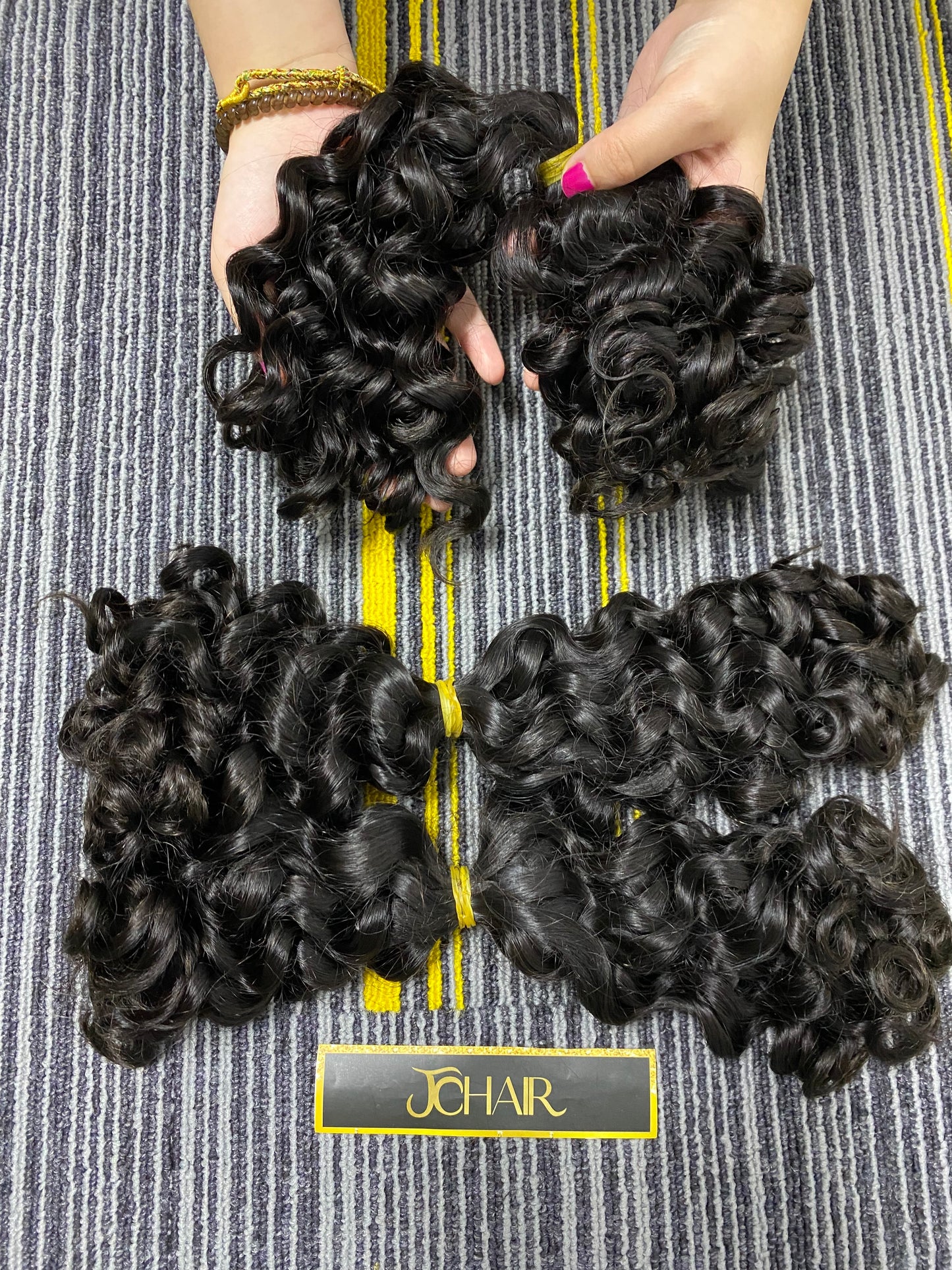 Twist human bulk hair #1B BC