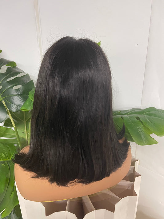 13*6 Frontal Transparent Lace Bob Wig Straight 180% - #1B