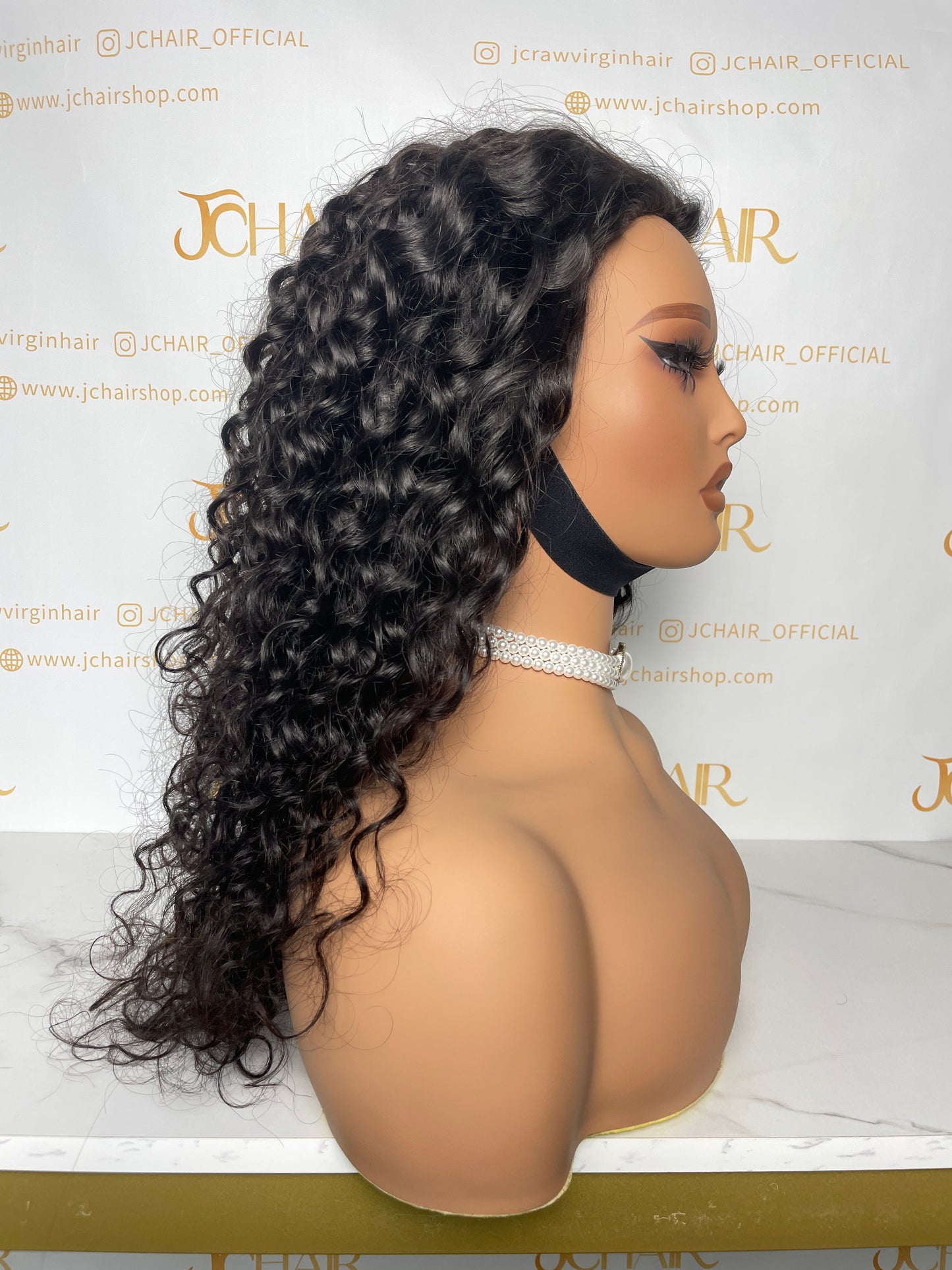 Half Wig #1B Italian Curly