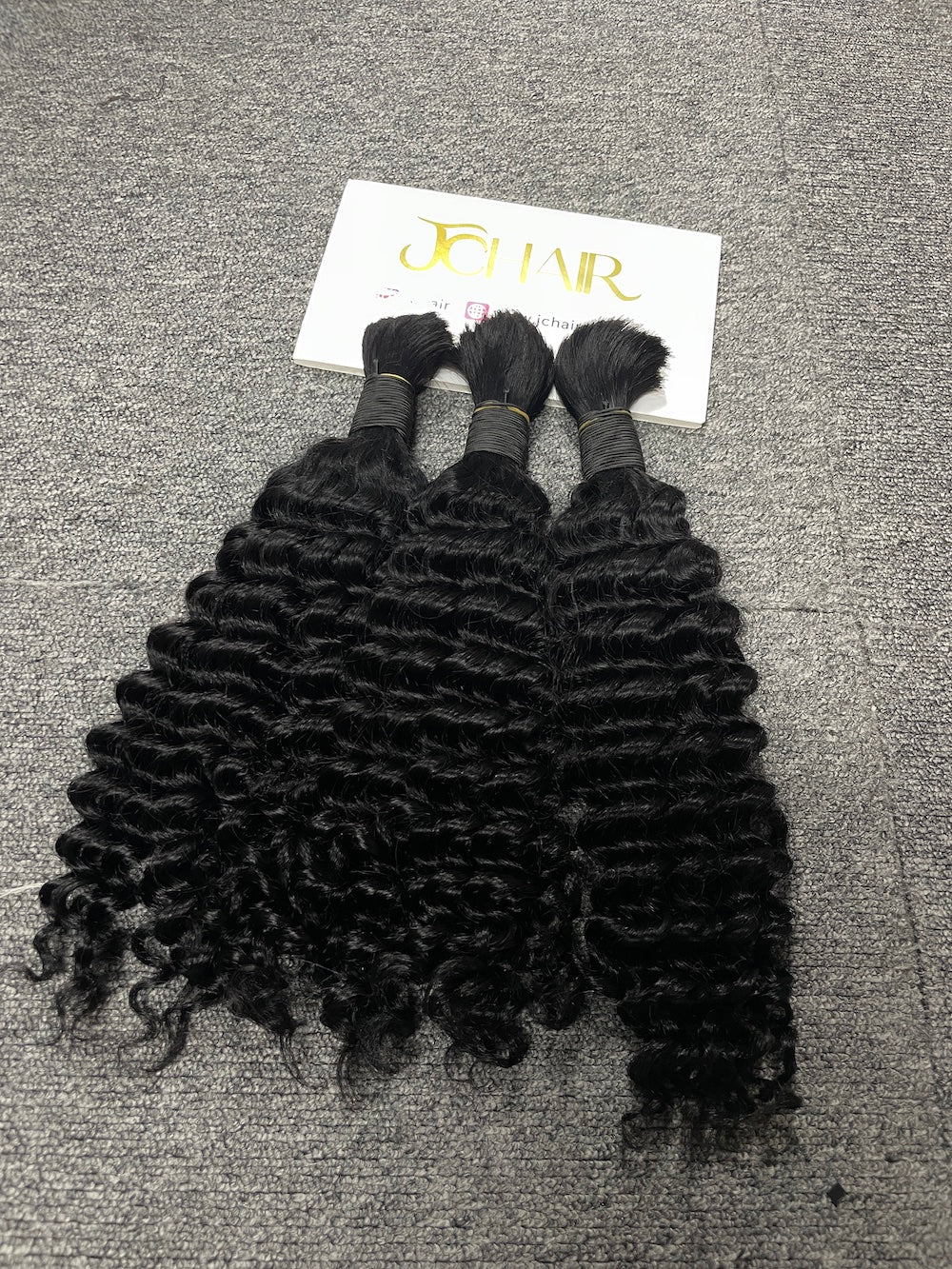 Bulk Hair Off the Track #1 Jet Black - Deep Wave