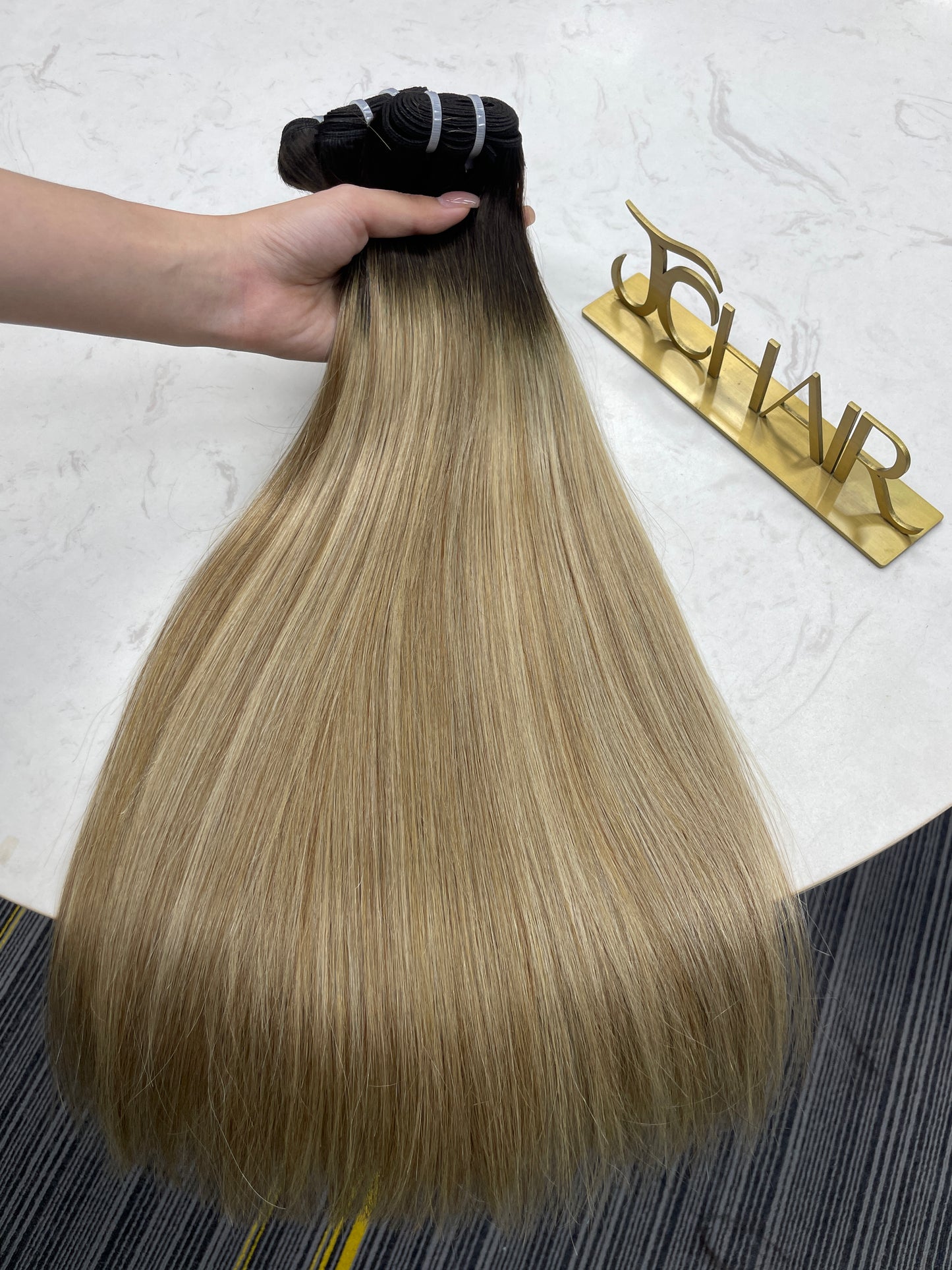 raw virgin balayage bundles #P2/8/24 straight