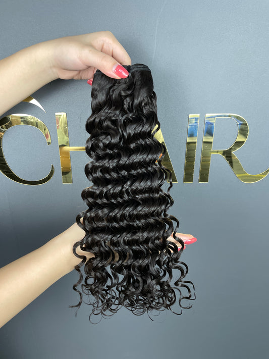 Raw indian hair #1B - Deep Wave