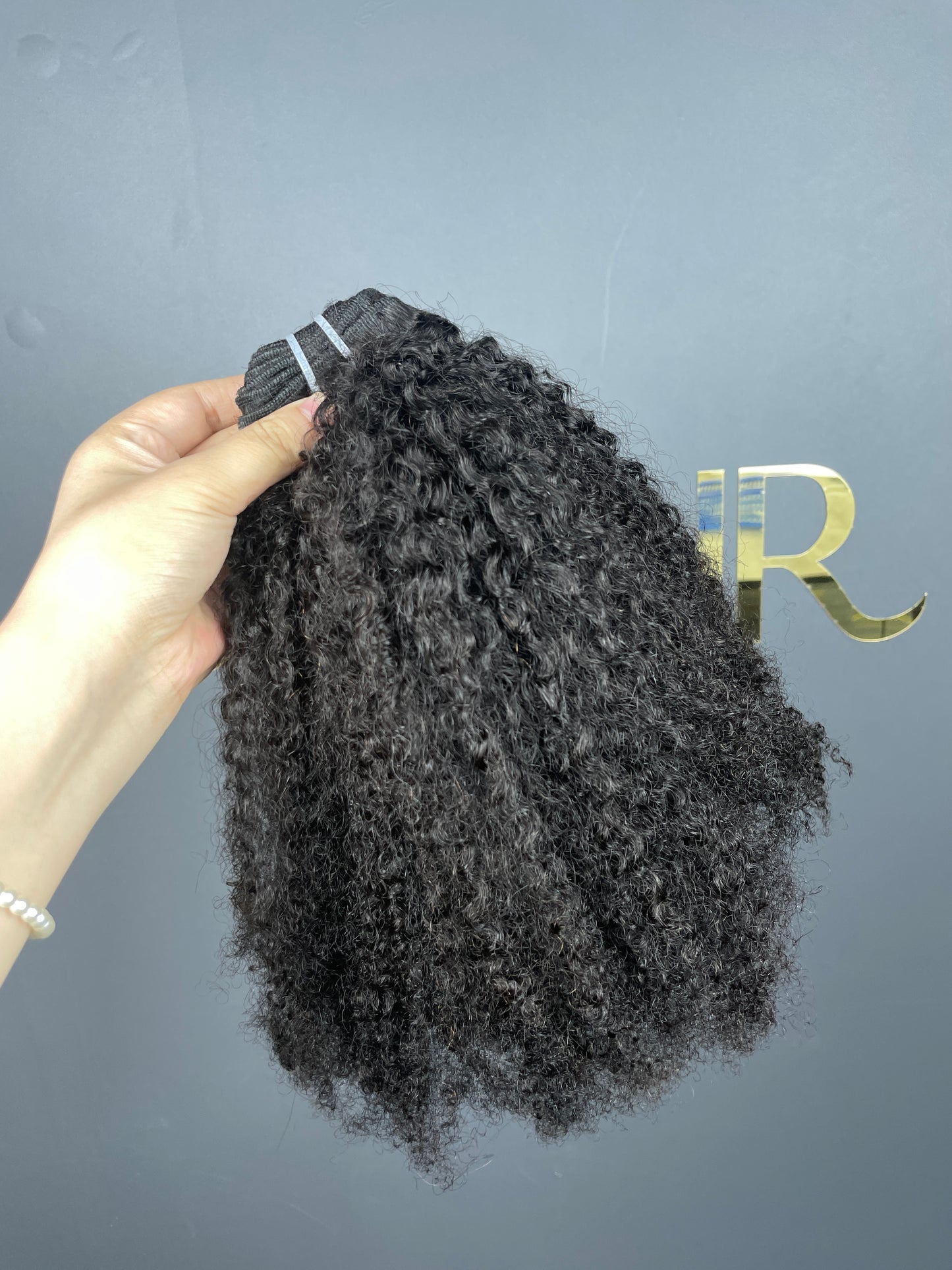 Top Burmese Virgin Hair 4C Afro Kinky Curly Bundle #1B