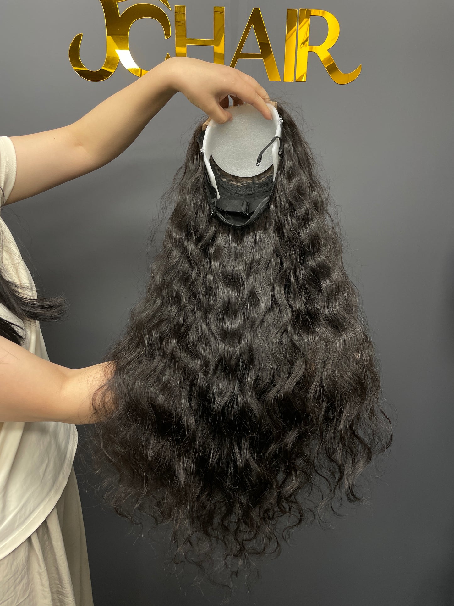 Wear and Go Glueless Wigs Pre Plucked Pre Cut #1B Indian wave 180%