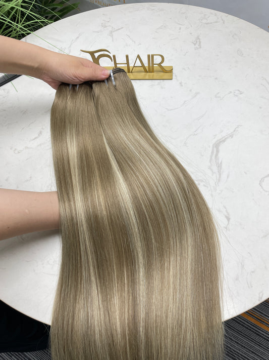 raw hair balayage bundles #P4/60B straight