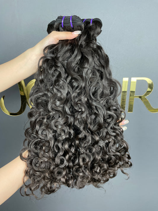 top raw cambodian hair bundle #1B water wave
