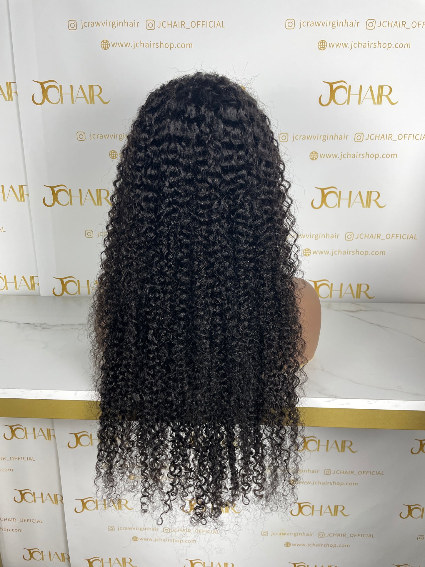 Top Virgin Hair 13*4 Jerry Curly #1B Transparent Lace Pre-made Wig