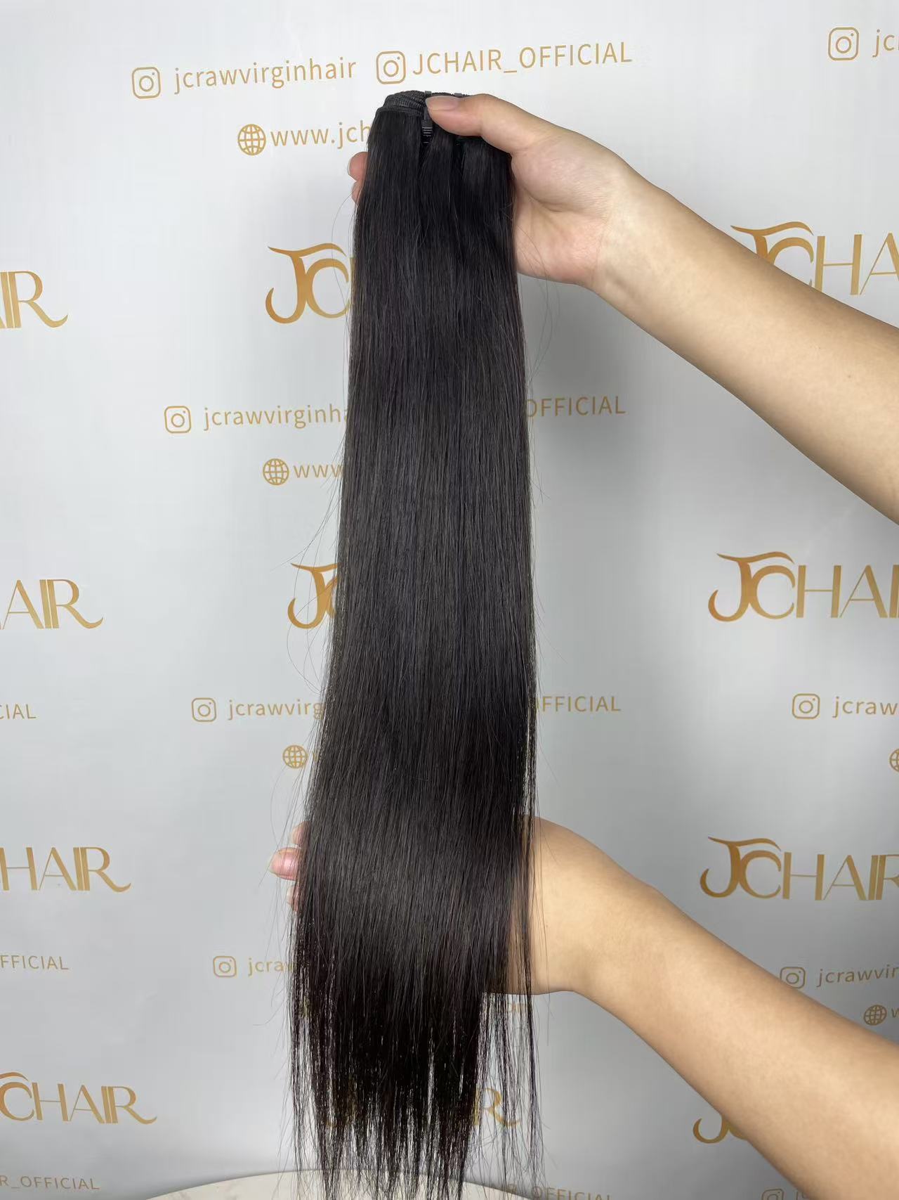 Raw Vietnamese Hair single drawn Bundle #1B - straight