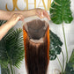 #4/350 Ginger Straight Brazilian Hair 13X4 Transparent Lace Wig 180%