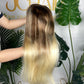 #4/613 Staight Brazilian Hair 13X4 Transparent Lace Wig 180%