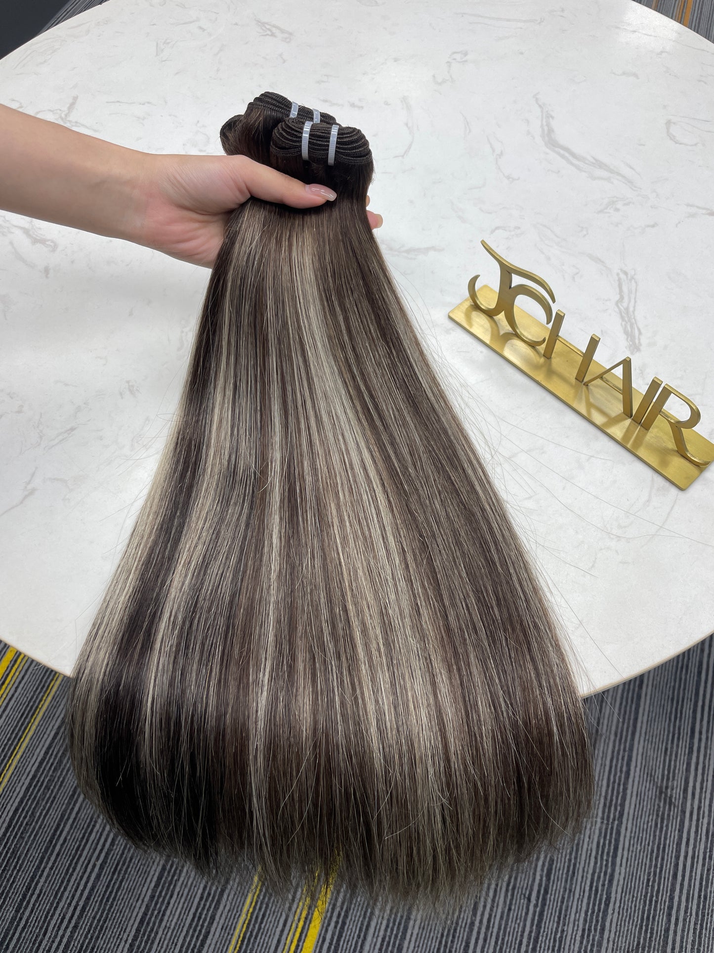 raw virgin balayage bundles #P2/60A straight