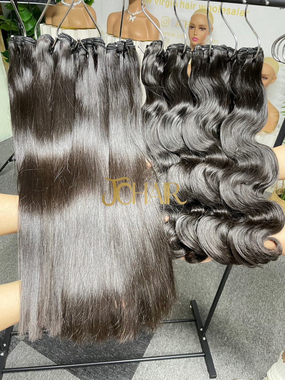 Raw Vietnamese Hair Double Drawn Bundle #1B - Bone Straight