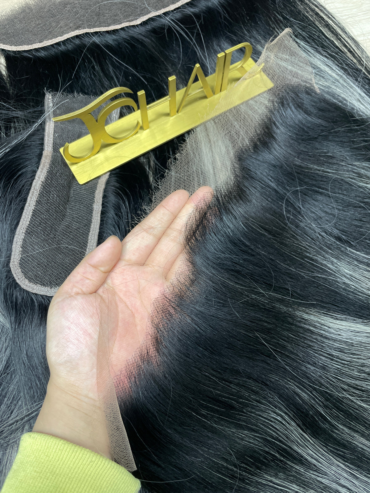 P1B/grey balayage hair closure & frontal