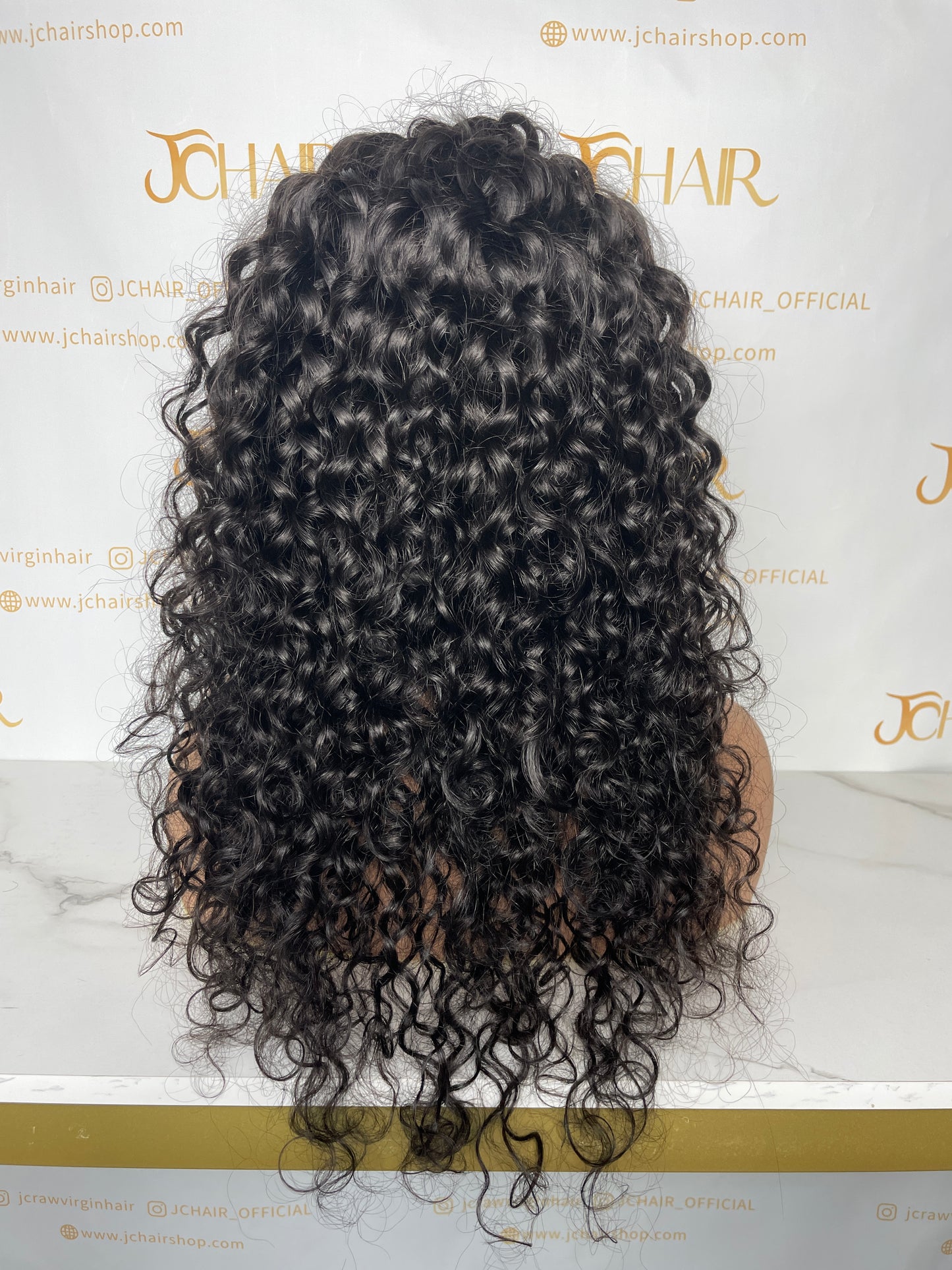 Half Wig #1B Italian Curly