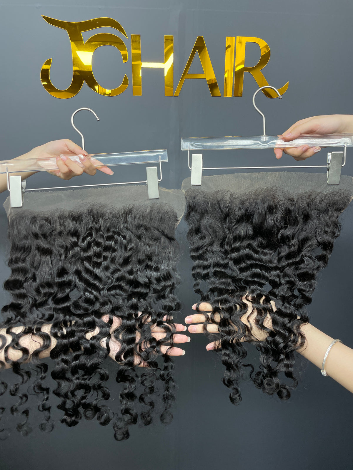 Top Virgin Indian Curly HD Lace Closure & Frontal #1B