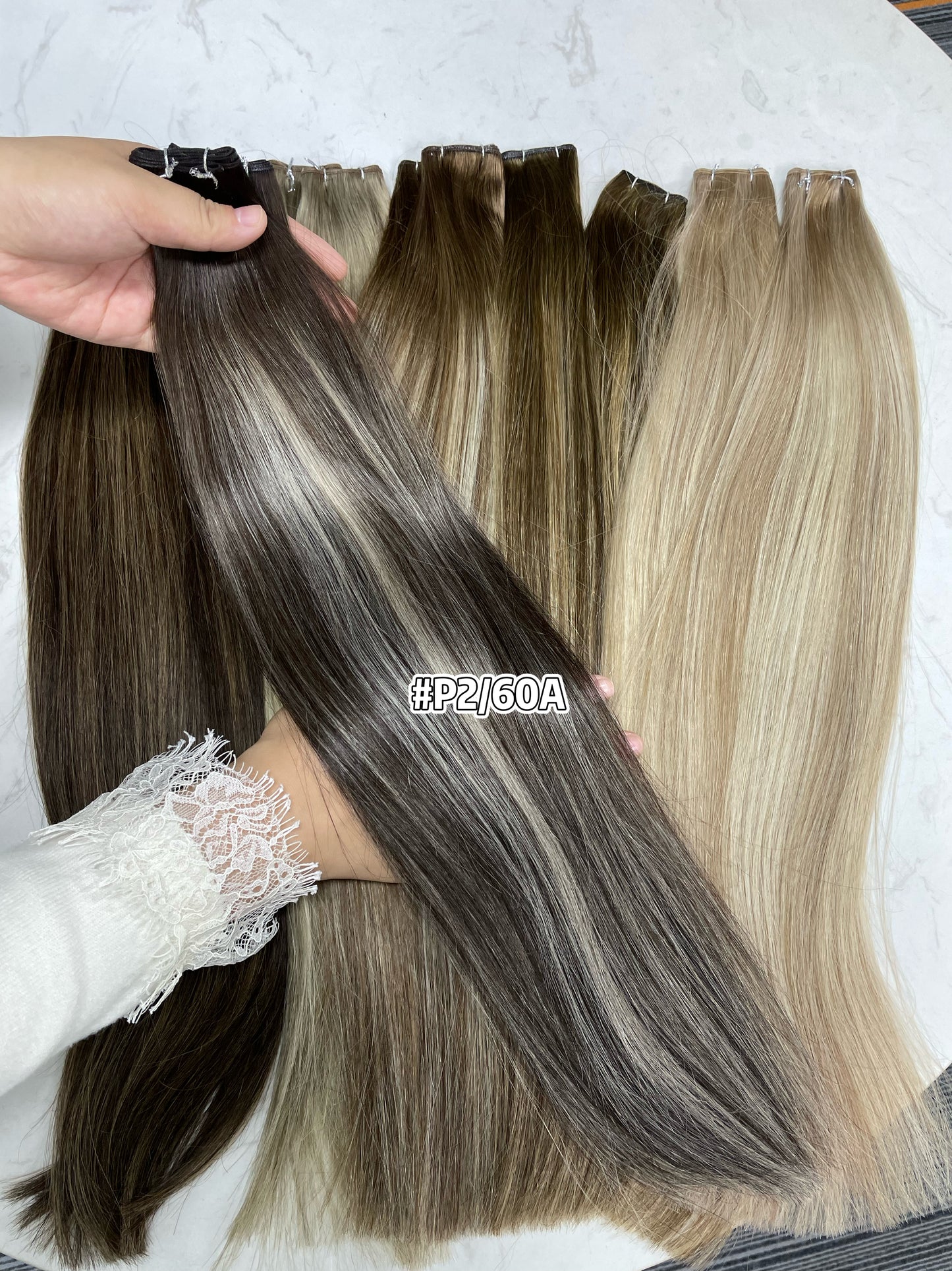 12A Balayage Highlight Hair Bundles and Clip ins #Straight