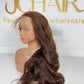 #4 Chocolate Straight / Body Wave Brazilian Hair 13X4 Transparent Lace Wig 180%
