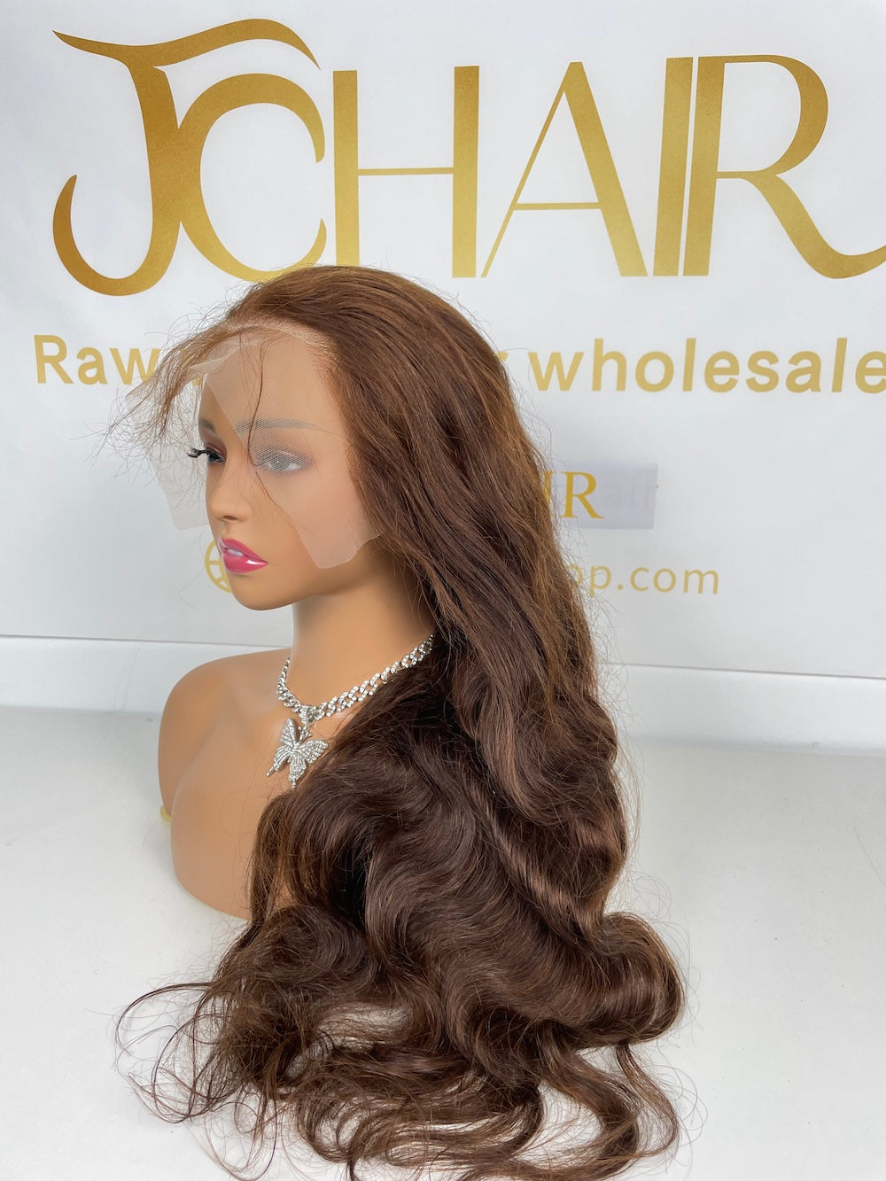 #4 Chocolate Straight / Body Wave Brazilian Hair 13X4 Transparent Lace Wig 180%