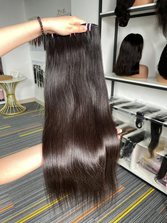 Chinese raw hair bundles #1B straight