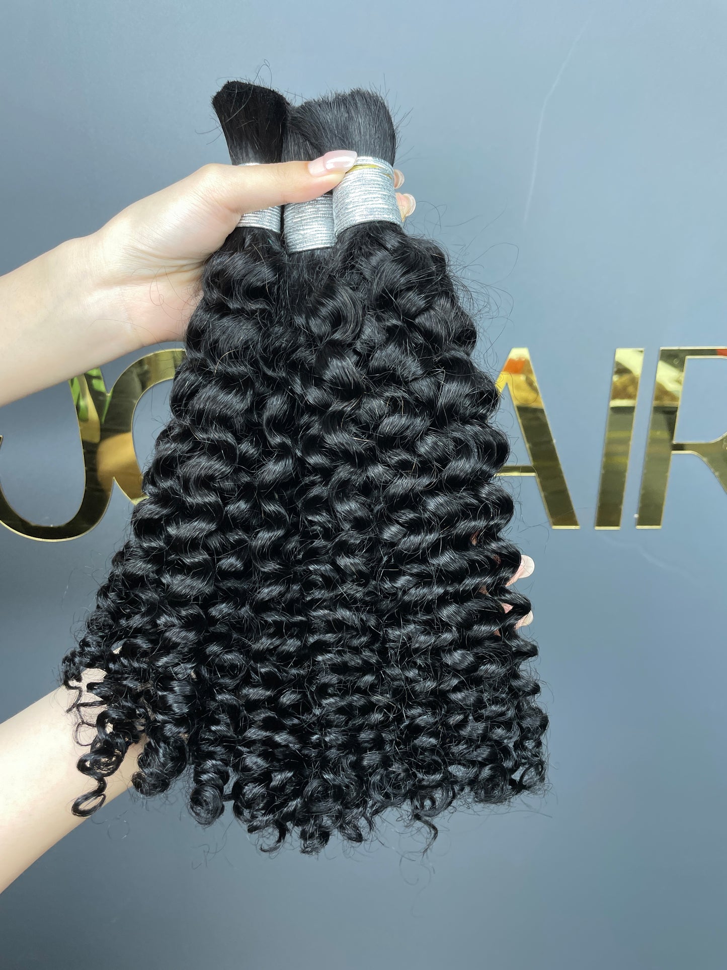 Bulk Hair Off the Track #1 jet black - italian curly