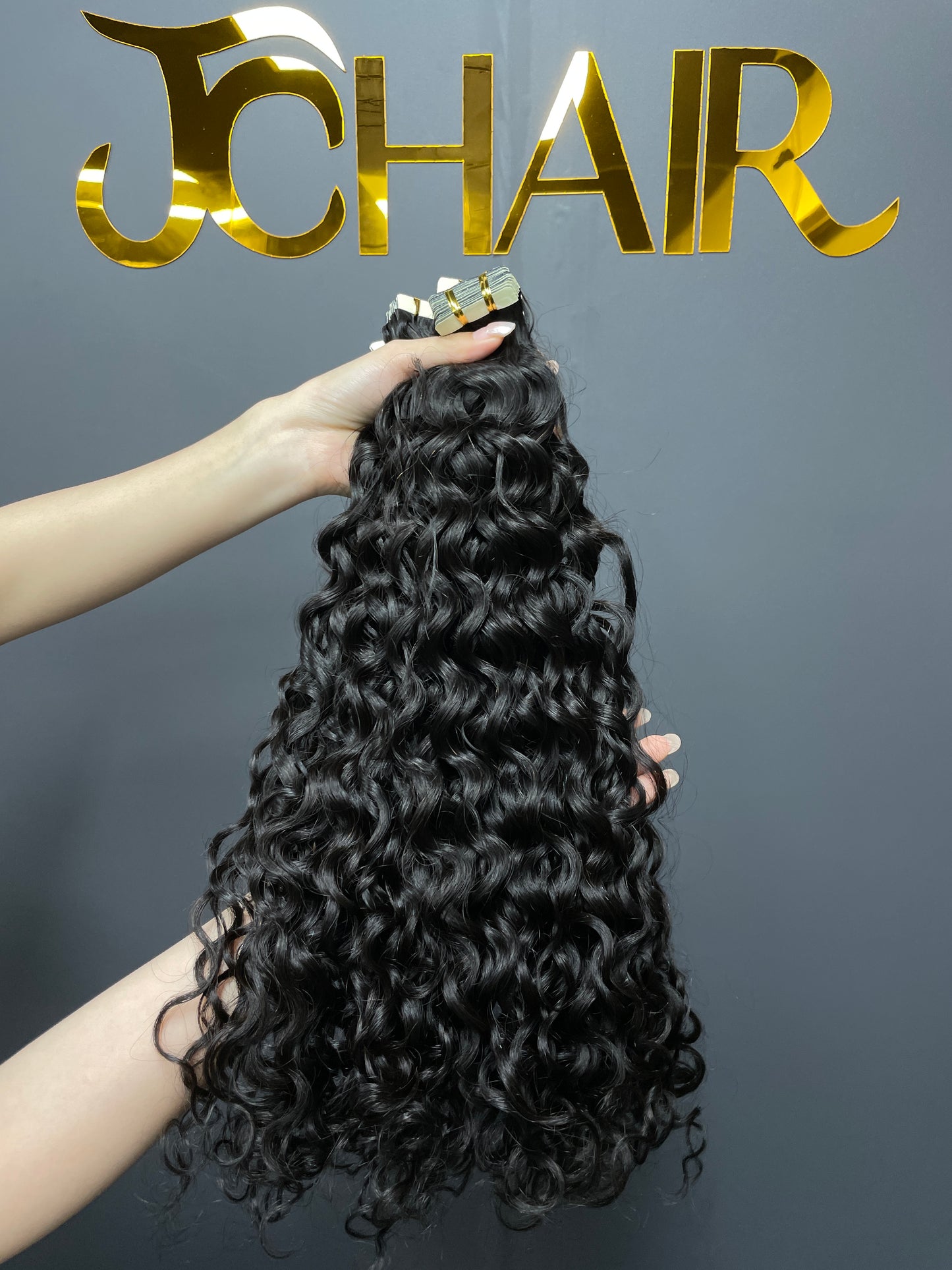 Water Wave Tape in Hair Extention #1B