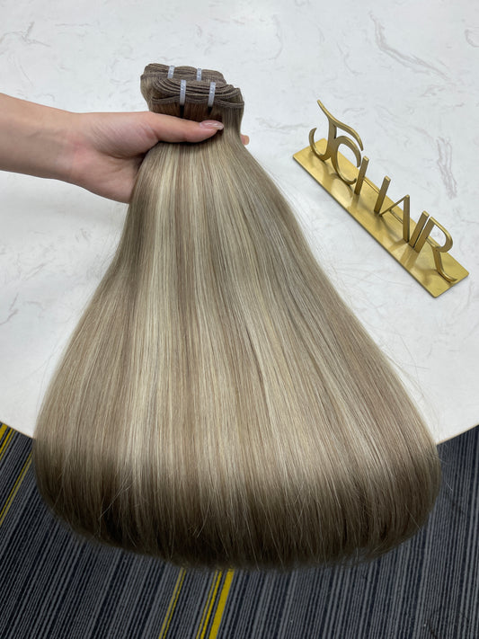 raw virgin balayage bundles #P4/60B straight