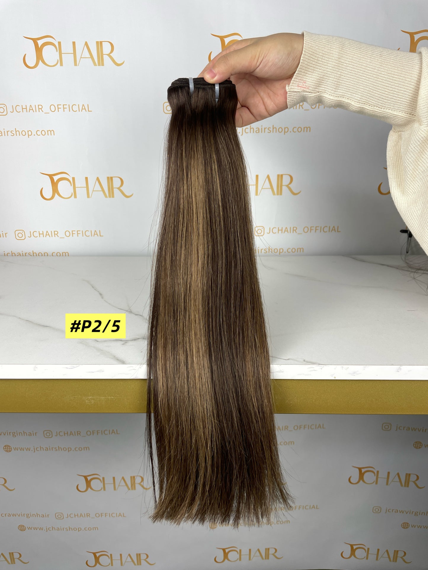Raw Virgin Blended Highlighted Hair Bundles and Clip ins #Straight