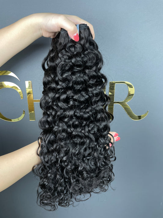 Top Burmese Virgin Hair Italian Curly Bundle #1B
