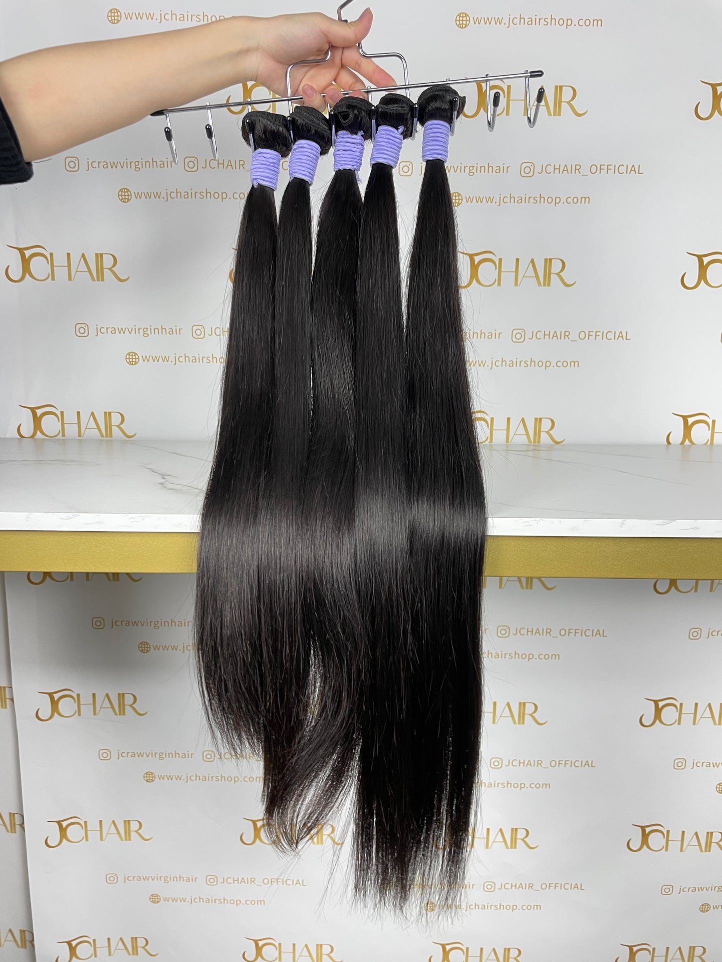 top raw cambodian hair bundle  #1B straight