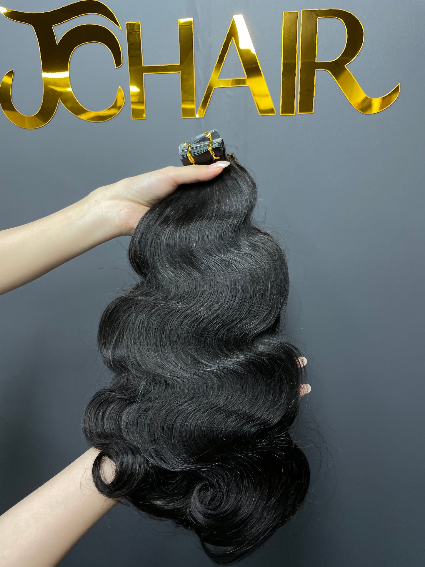 Body Wave Tape in Hair Extention #1B