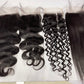Top Virgin Kinky Straight HD / Transparent Lace Closure #1B