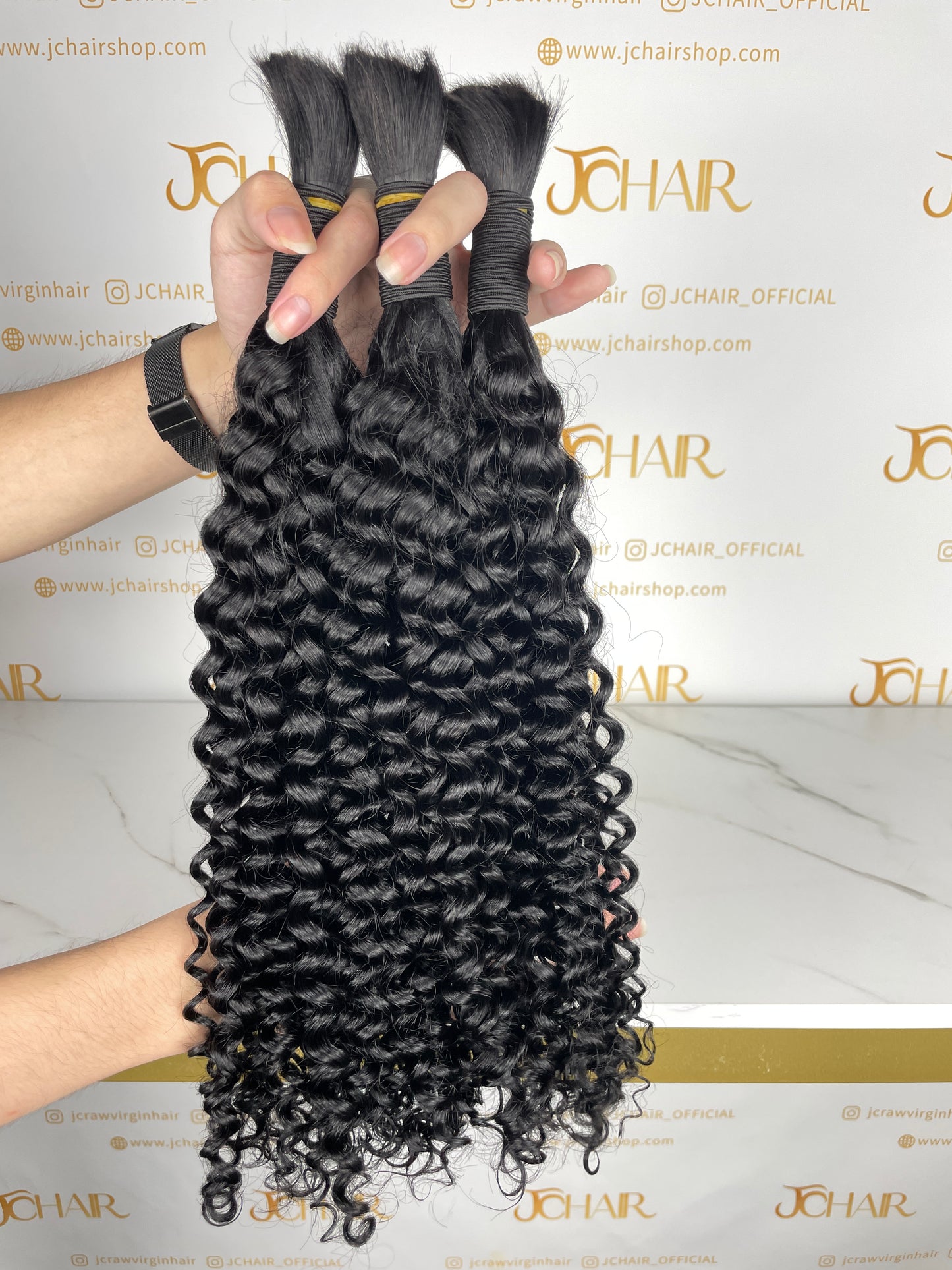 Bulk Hair Off the Track #1B - Italian Curly