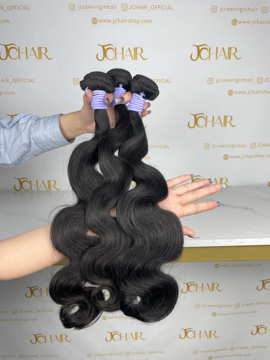 top raw cambodian hair bundle  #1B body wave