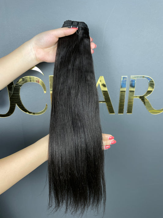 Raw indian hair #1B - Yaki straight