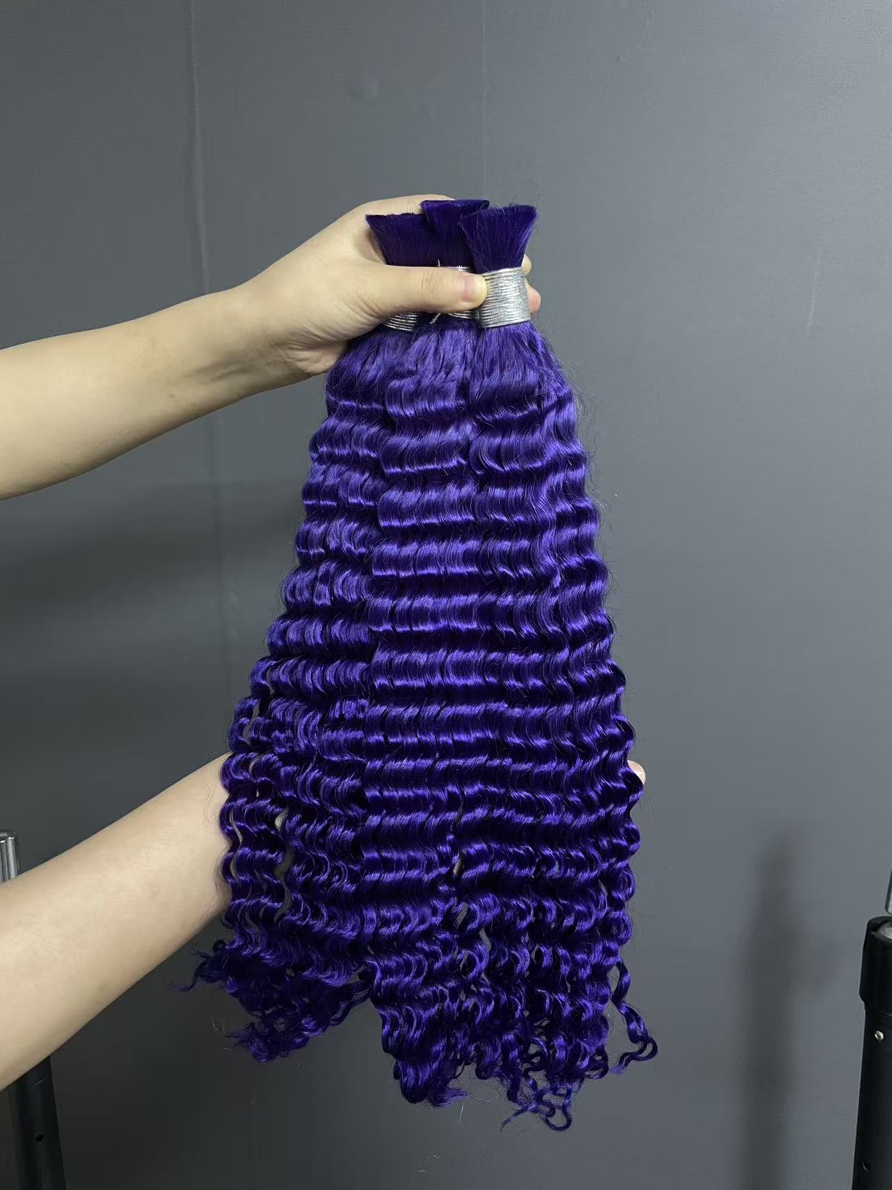 Bulk Hair Off the Track #Purple - Deep Wave