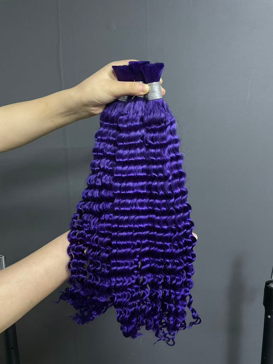 Bulk Hair Off the Track #Purple - Deep Wave