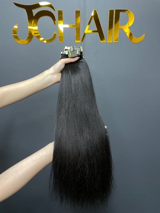 YAki straight tape in extensions #1B