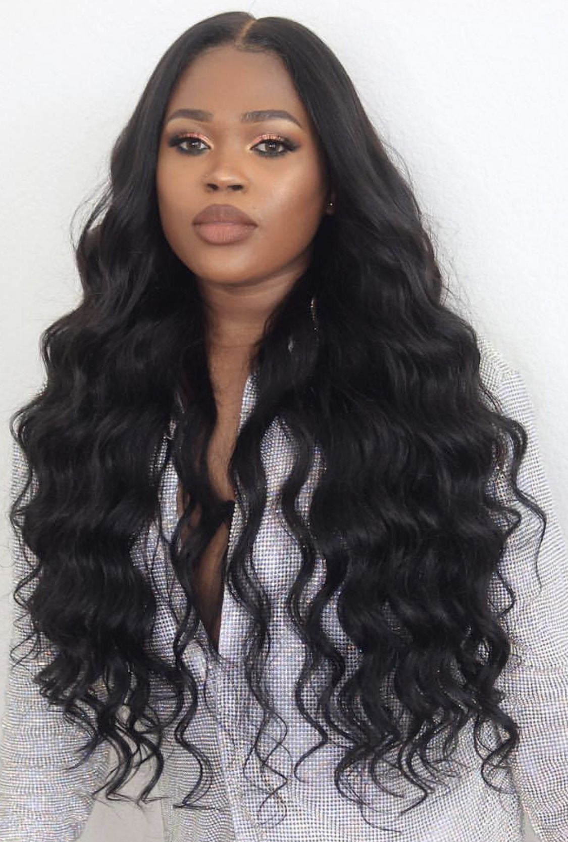 Wear and Go Glueless Wigs Pre Plucked Pre Cut #1B Indian wave 180%