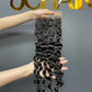 Top Virgin Indian Curly HD Lace Closure & Frontal #1B
