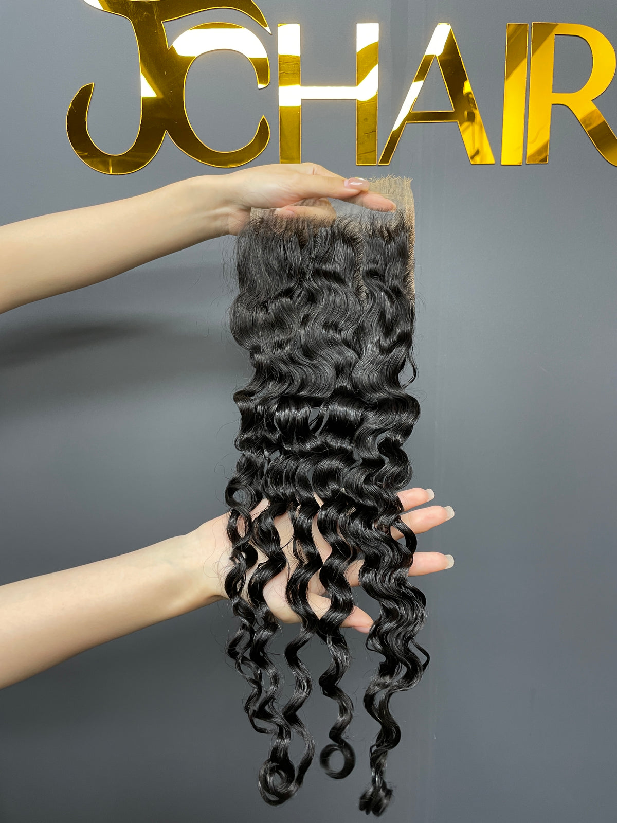 Top Virgin Indian Curly HD Lace Closure & Frontal #1B