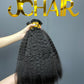 Indian Hair Flat-tip Extentions Kinky Straight #1B